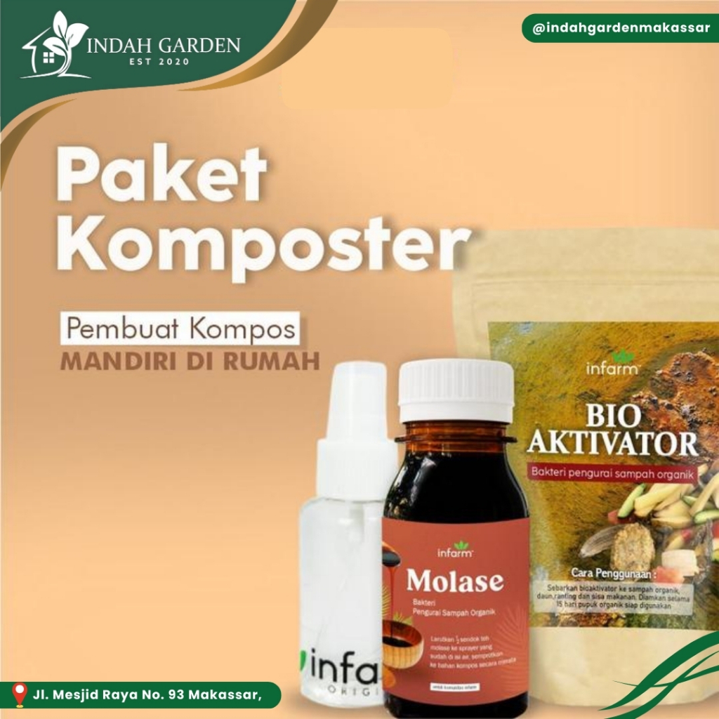 INFARM - Paket Komposter Pembuat Kompos Mandiri di Rumah (Molase+Bio Aktivator)