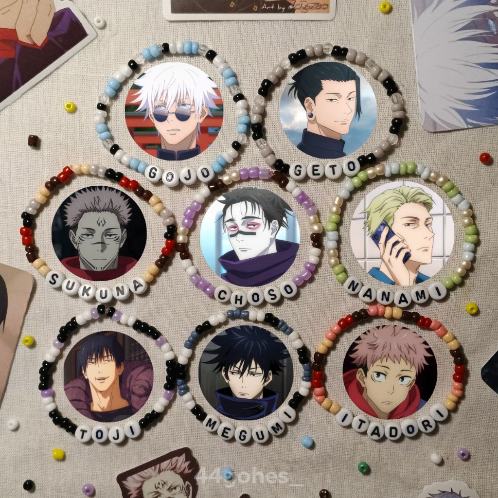 Jujutsu Kaisen Bracelet, Gelang Manik Anime Jujutsu Kaisen