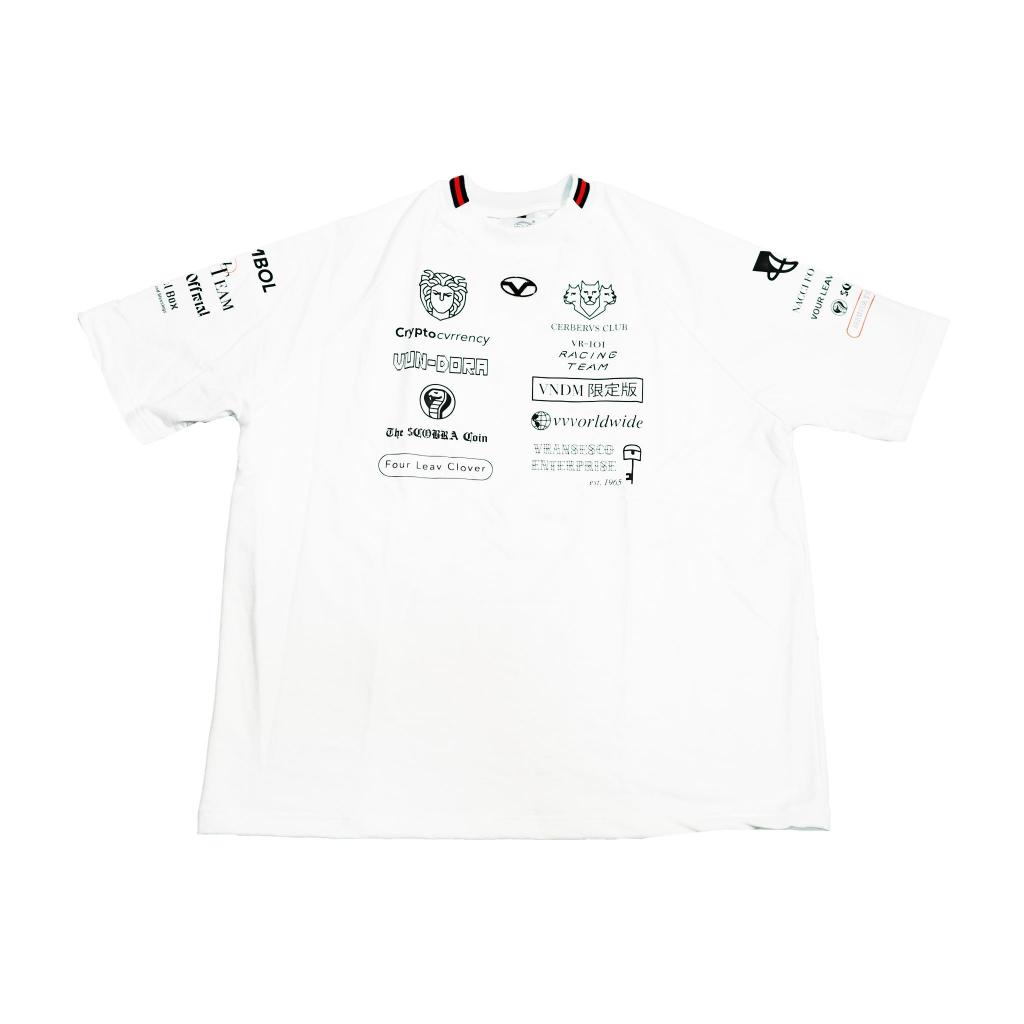VSYMBOL *WHITE* V-Racing V1 Oversized Tee / KAOS OVERSIZE
