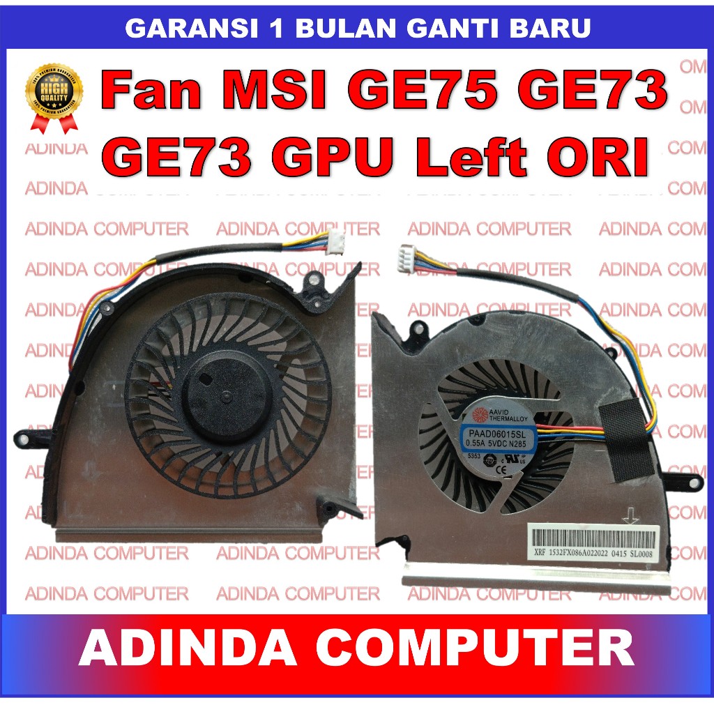Fan MSI GE75 GE73 MS-16P1 GP73 GL73 GE75 GP75 GL75 WE75 GPU ORI