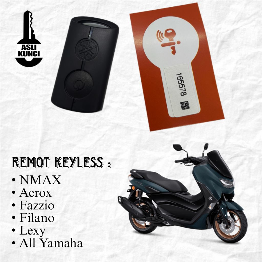 Remot Nmax, Aerox, Lexy, Fazzio, All Yamaha. Smartkey motor Yamaha, Keyless Yamaha. Remot Keyless mo