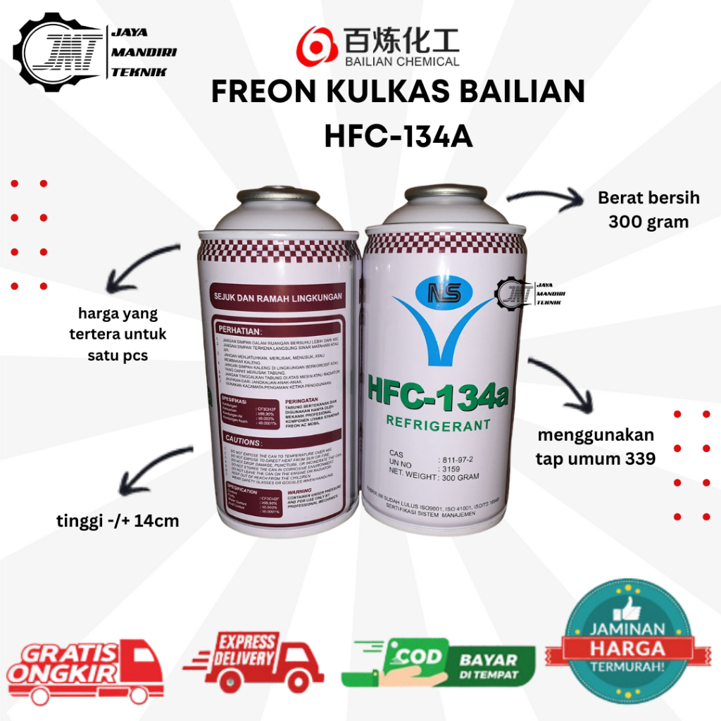 Freon Bailian/ Freon Kulkas / Freon ac Mobil / Freon r134a Bailian