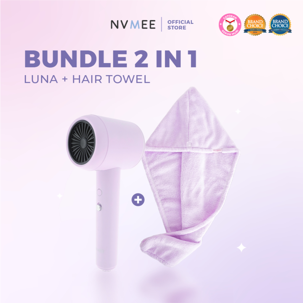 NVMEE - Bundling Luna Hairdryer + Hair Towel