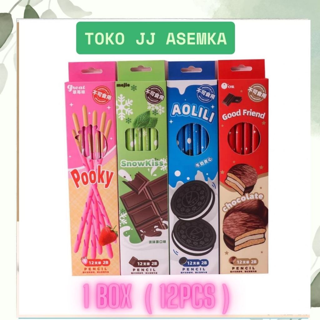 

PENSIL 2B SNACK OREIO POKY 1 LUSIN PSN-2037 PENCIL TEBAL ATK ALAT TULIS PERLENGKAPAN SEKOLAH ANAK