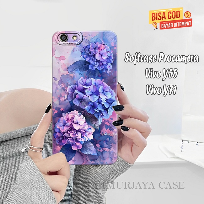 Cassing Vivo Y55 Vivo Y66 Vivo Y71 Vivo Y65 Y55S Y55A Y55L Y81 Y91 Y93 - Softcase Pro Camera Lentur 