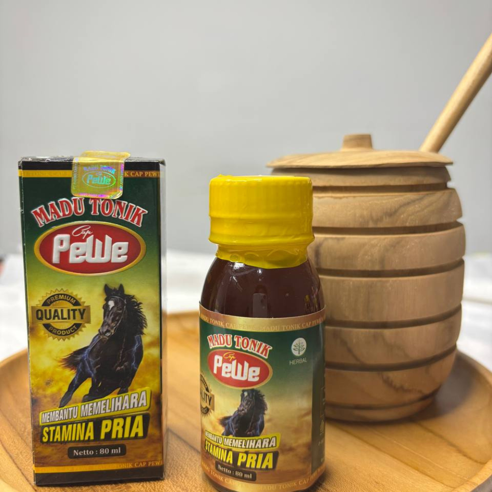 

Madu Tonik Pewe Original Madukuat Stamina Pria Perkasa Lebih Kuat Tahan Lama Berhubungan Intim 80ML