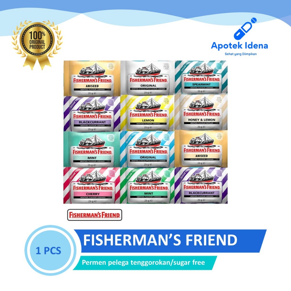 

PERMEN FISHERMAN Fisherman's Friend Original 25 gram Aneka Rasa Permen Pelega Tenggorokan All Varian