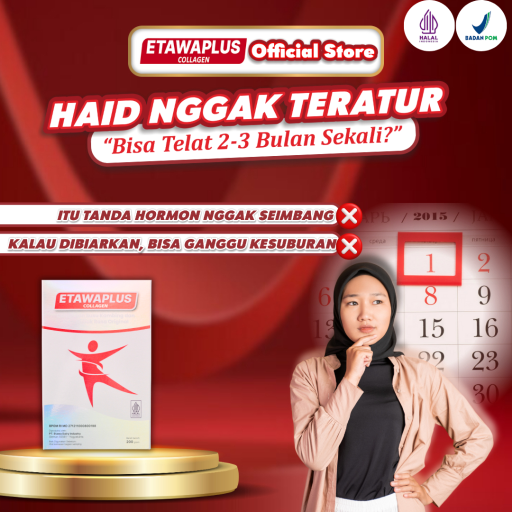 

Susu Etawaplus Collagen, Etawa dan Collagen bagus untuk Haid Tidak Lancar bonus Tulang Sendi sehat