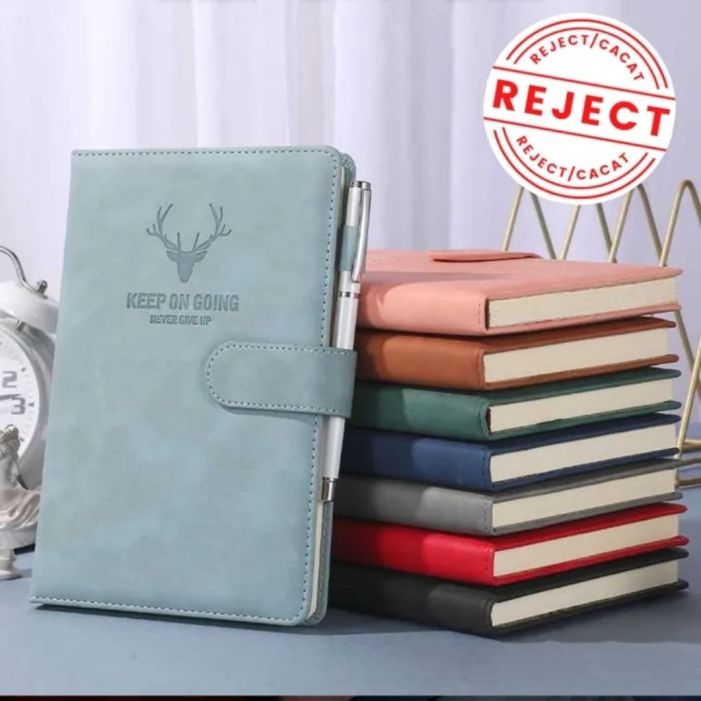 

[OBRAL CACAT] Buku Catatan Harian Notebook Cover Kulit Magnetic Buckle A5 - TL5