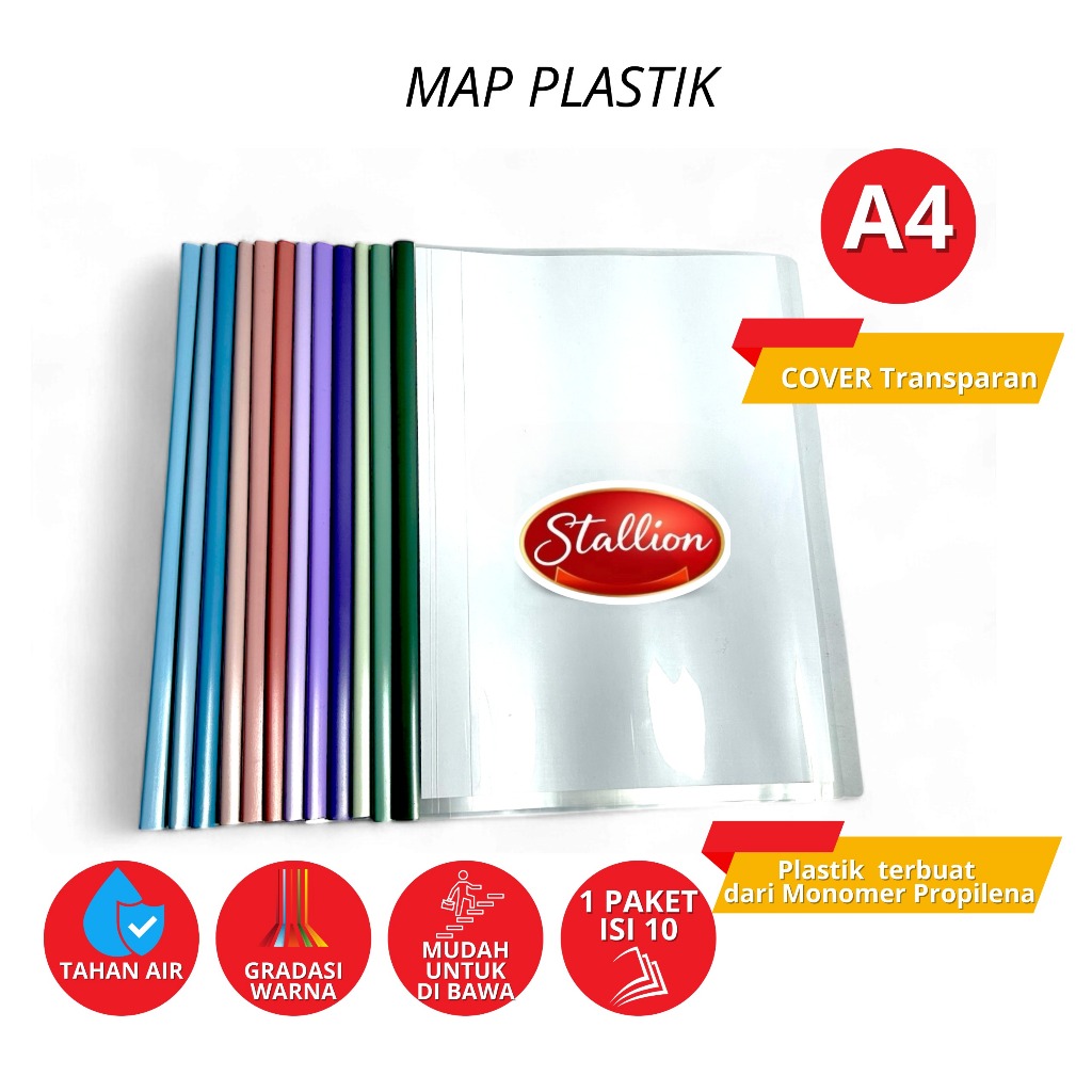Map Plastik Dokumen Sliding File Folder Sheet Protector Cover Document File Holder Organizer