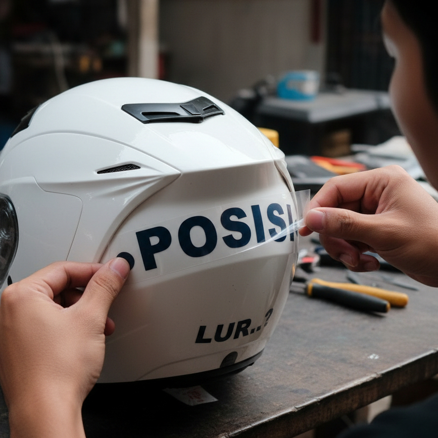 Sticker Helm Posisi Lur