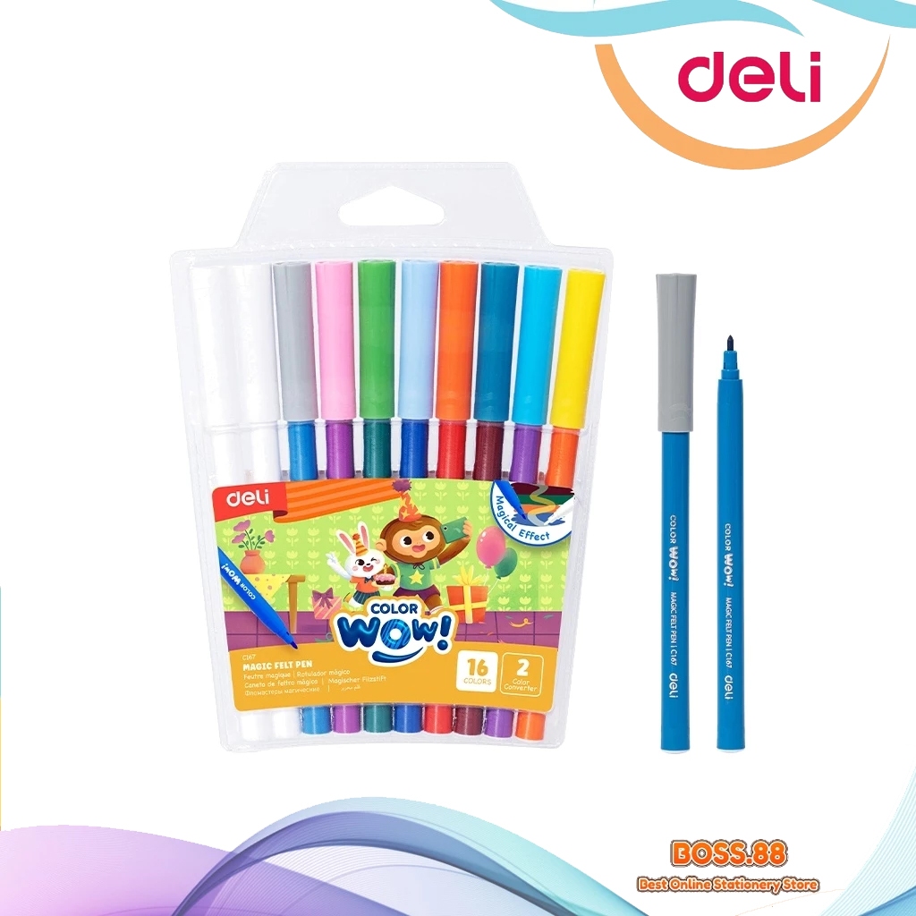 

FELT PEN DELI 10 WARNA EC167 (1 SET)