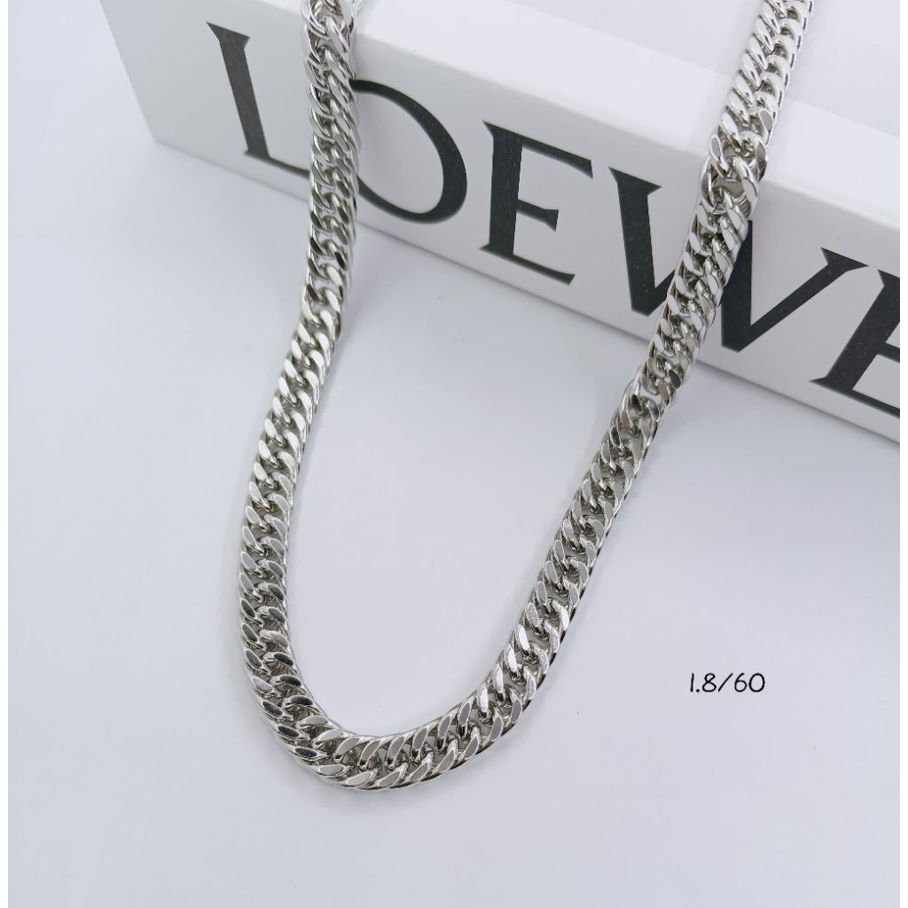 grosir kalung rante titanium silver 60 cm