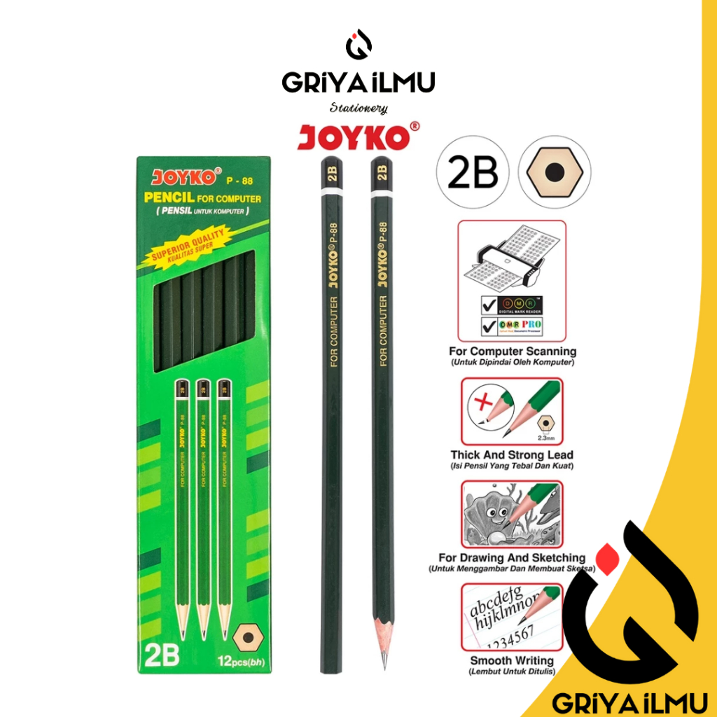 

JOYKO Pencil Pensil P-88 2B 1 BOX 12 PCS (023097)