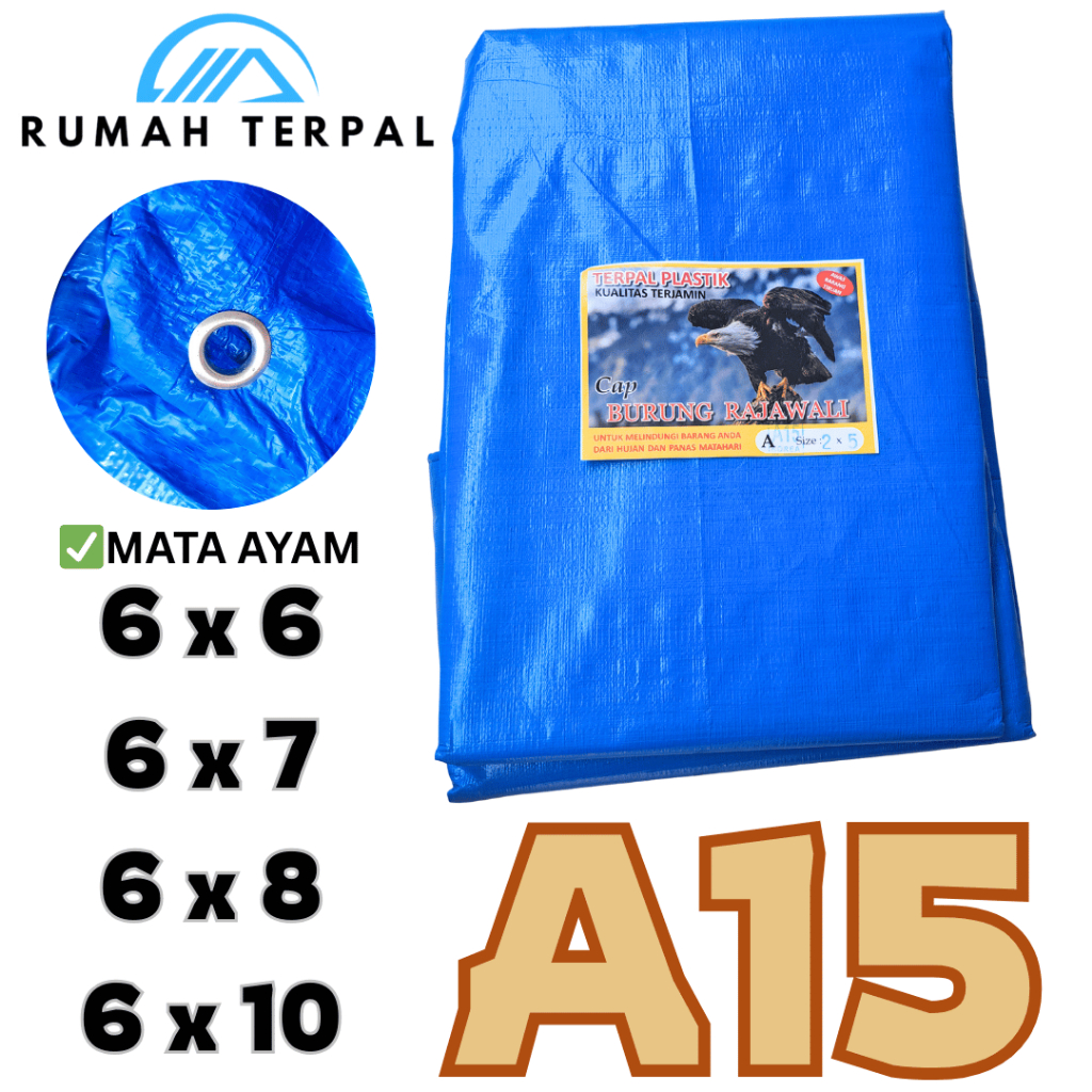 TERPAL KOREA A15 SHANGDAN CAP HARIMAU TERPAL PLASTIK 6X6, 6X7, 6X8, 6X10 SUPER TEBAL KUAT, TERPAL KO