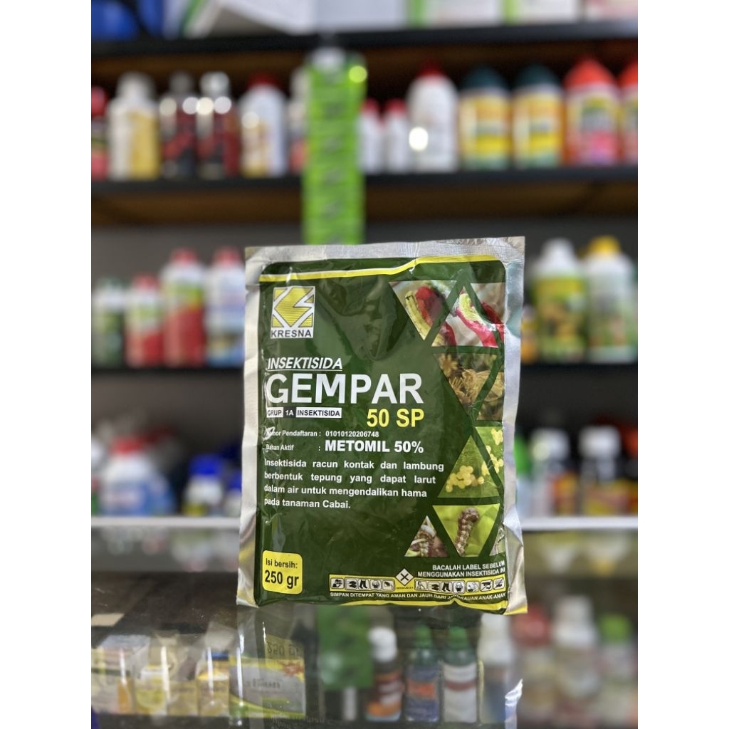 GEMPAR 50SP METOMIL WARNA BIRU EFEKTIF MEMBASMI HAMA ULAT DAN TELURNYA