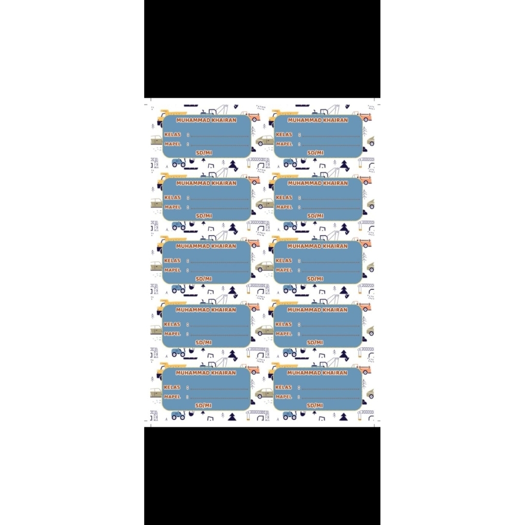 

Label untuk buku tulis sekolah (girl & boy) isi 10 pcs