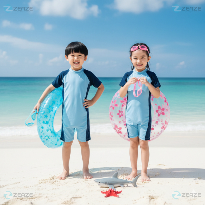 Baju Renang Anak Perempuan Laki Laki 2 tahun - 13 TH motif polos / Baju Renang Anak TK SD SMP - Divi