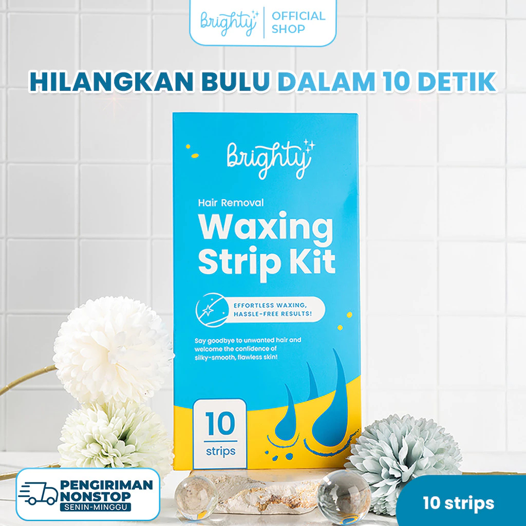 Brighty Hair Removal Waxing Strip Kit Waxing Ketiak Paket Waxing pencukur bulu kemaluan sugar wax pe