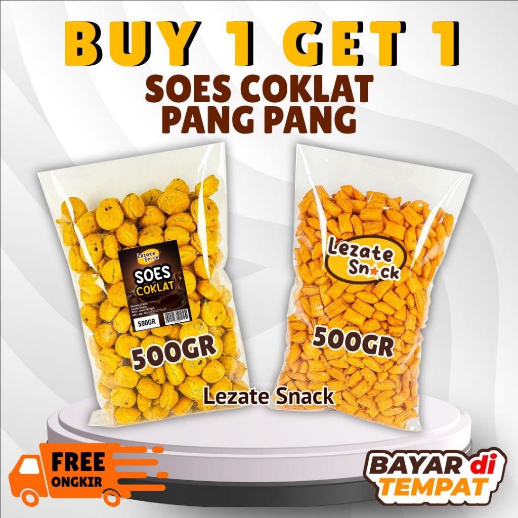 

PAKET 4 Soes Coklat 500GR + Pang Pang 500GR / Promo Bundling Ramadhan Ramadan Pangpang Soes Coklat Kiloan 500GR Kue Sus Kering Isi Coklat Lumer Enak Murah WAP SHOP