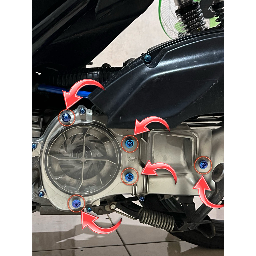 Baut titanium cover cvt akrilik aerox nmax