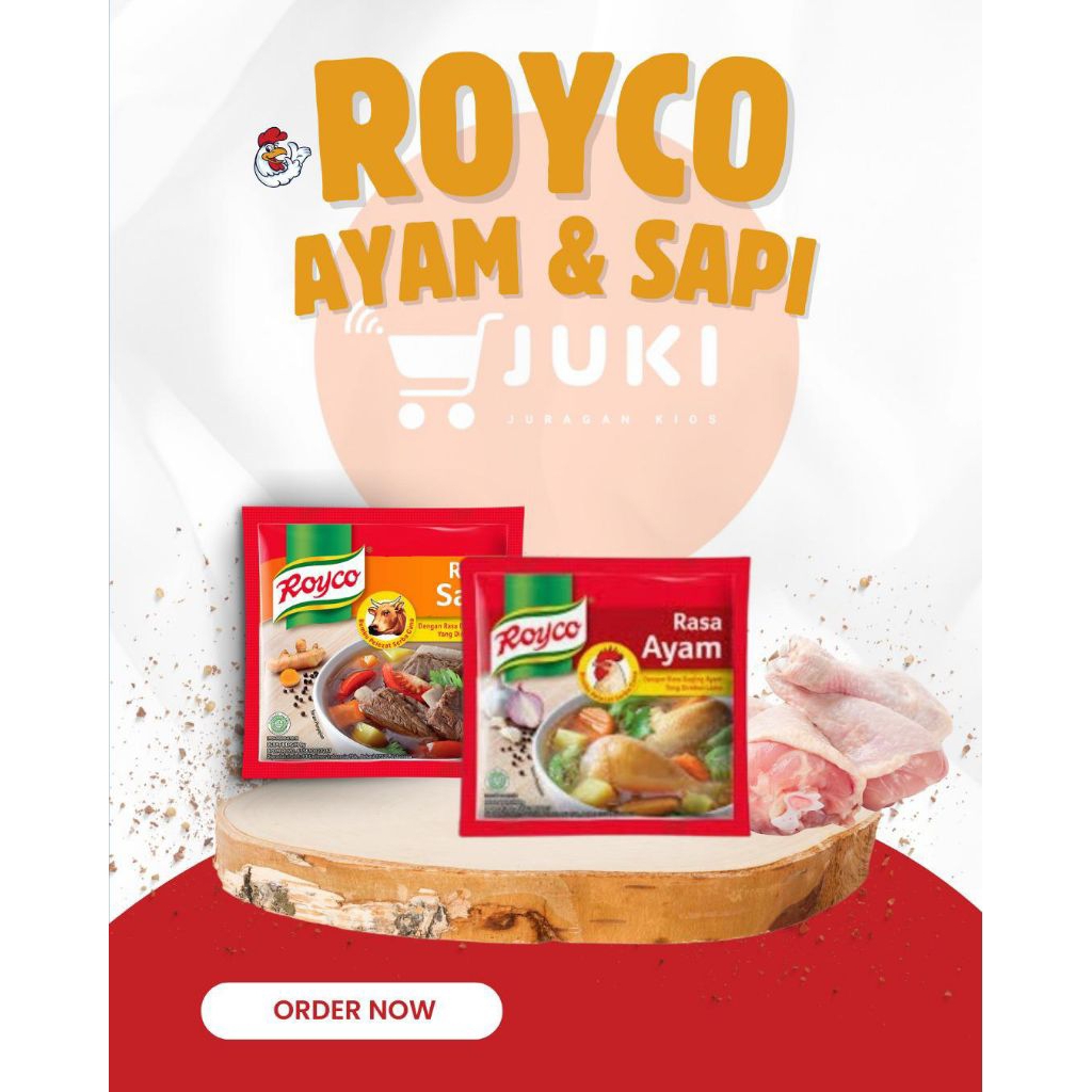 

Royco Kaldu Ayam & Sapi (karton @48 renceng) – Bumbu Masak Praktis