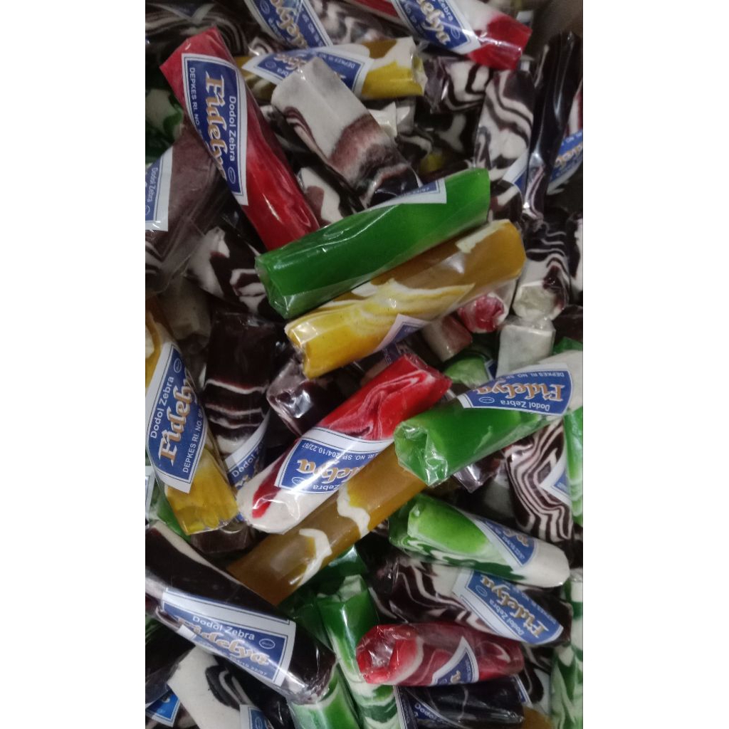 

[500gr] [1000gr] DODOL ZEBRA WARNA WARNI