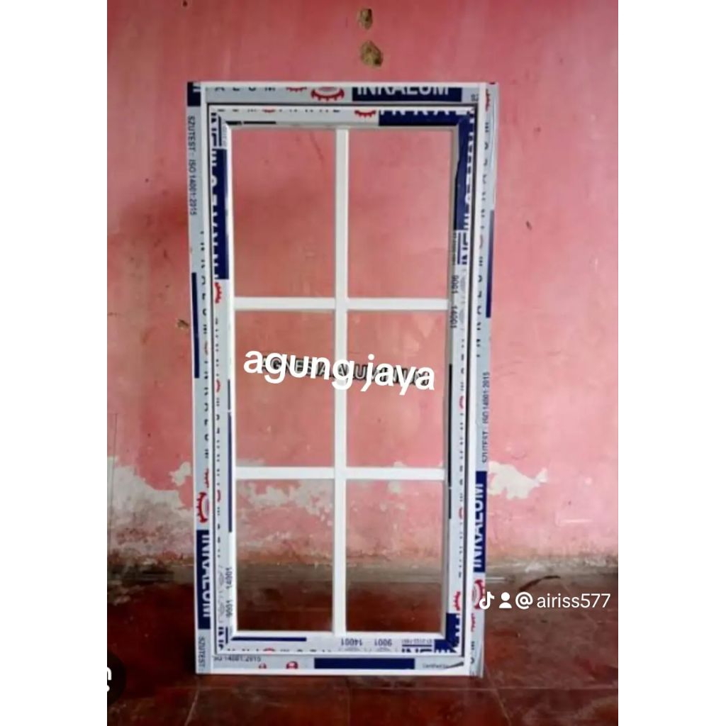 KUSEN JENDELA ALUMINIUM ORNAMEN INKALUM 3" UKURAN 160X40CM KOMPLIT