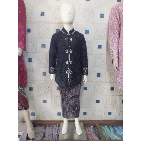 Setelan Kebaya Encim Anak Tile Payet / Kebaya Anak Umur 4-12 Tahun / Baju Kebaya Anak TK SD Modern