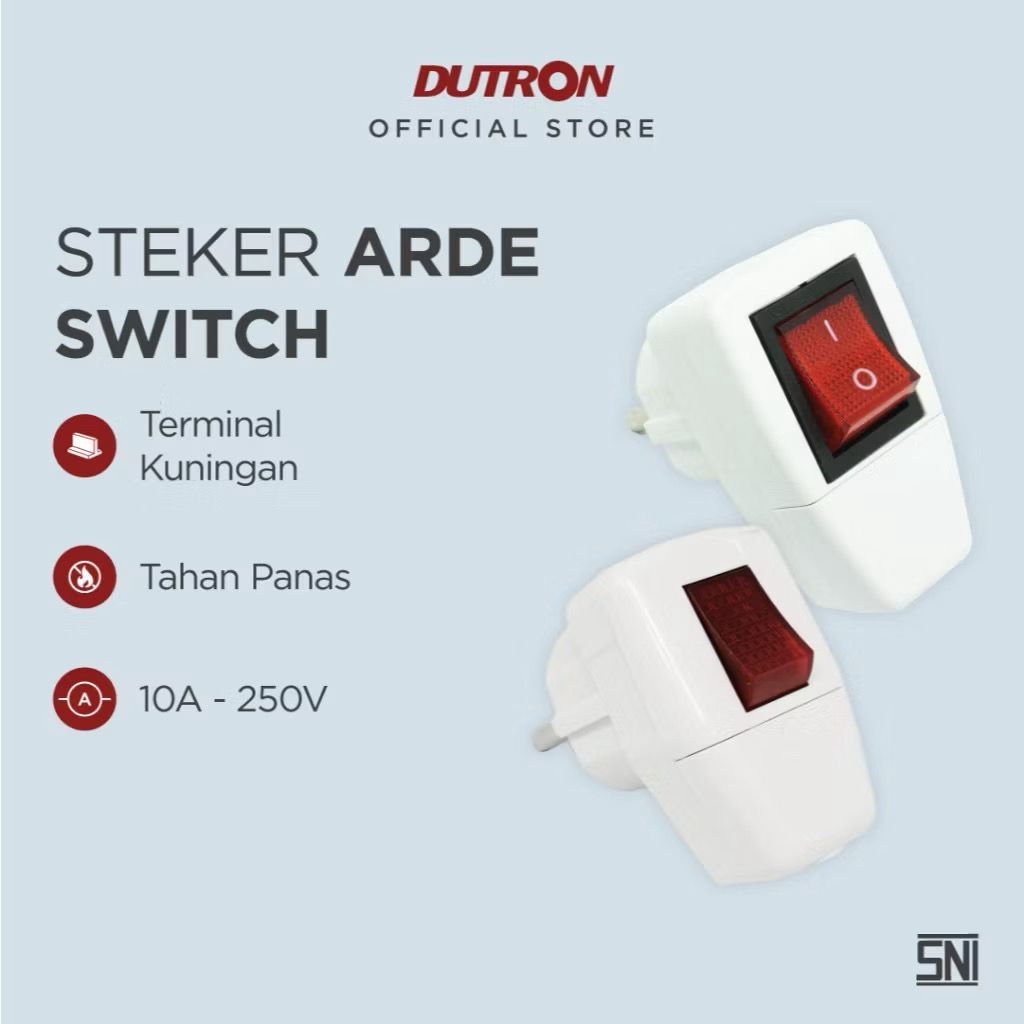 ORGINAL COLOKAN SAKLAR LAMPU DUTRON STEKER SAKLAR ON OFF SWITCH KONTRA PLUG SWITCH