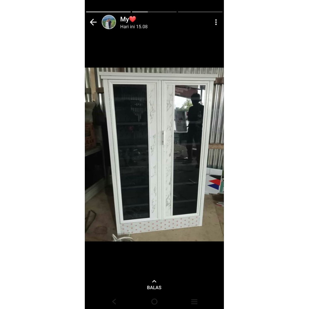 lemari sepatu dn tas aluminium/lemari sepatu