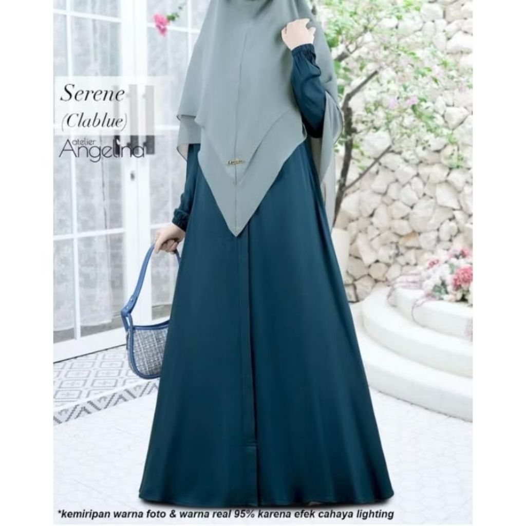 [SIAP KIRIM] SERENE DRESS EMBROIDERY CLABLUE SIZE S L BY ATELIER ANGELINA