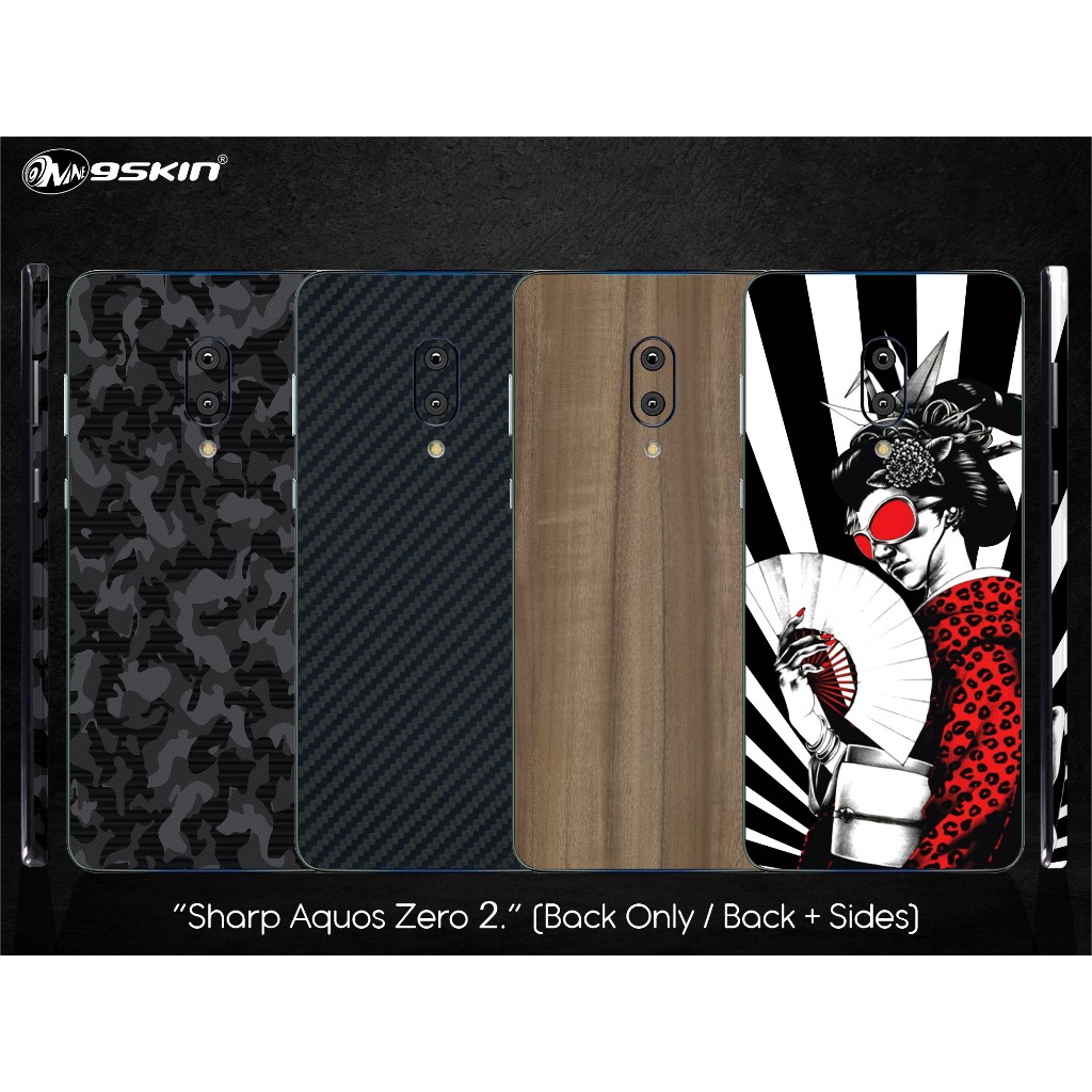 9skin Sharp Aquos Zero 2 Back Case Skin Custom Carbon Leather Special Texture