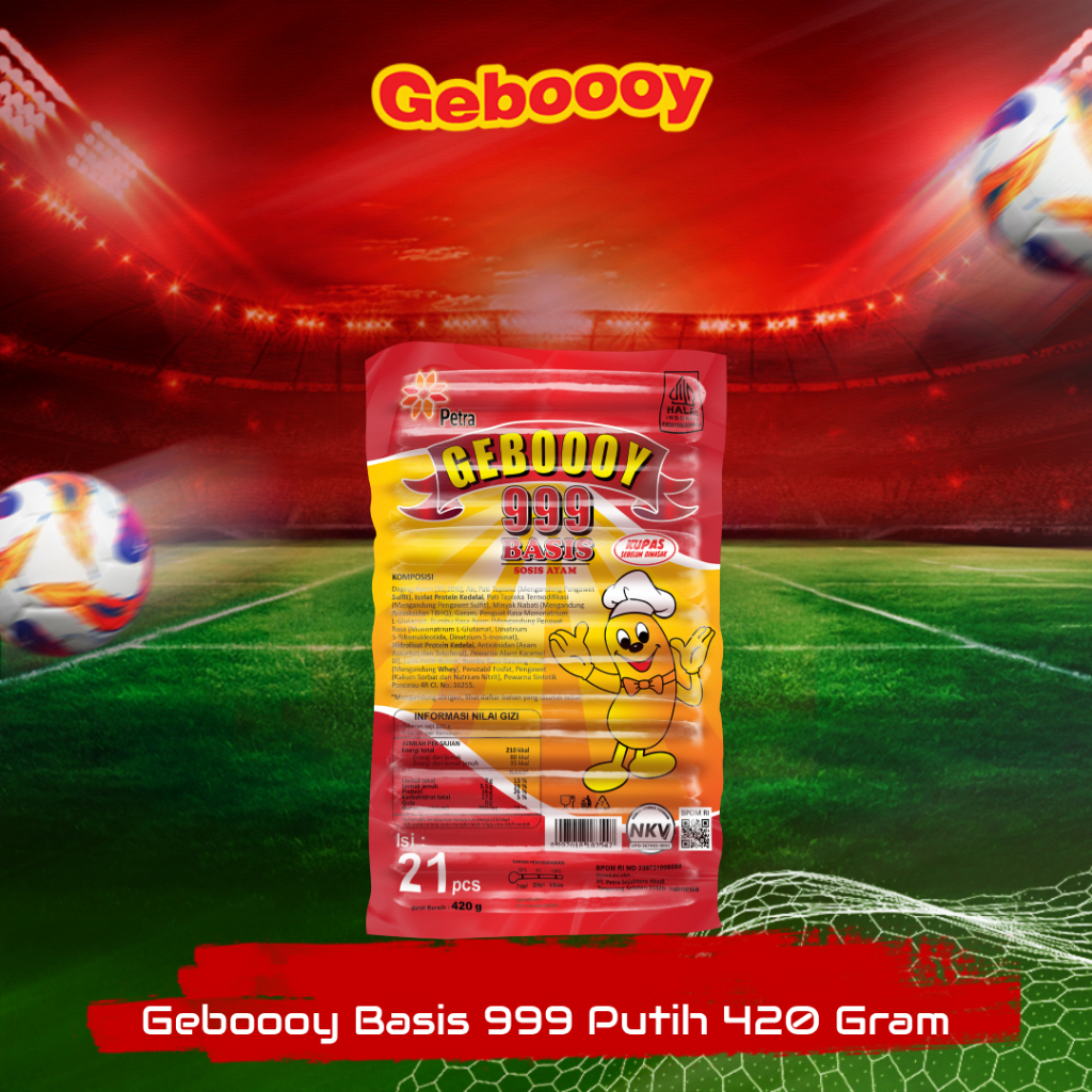 

Geboooy Basis 999 Putih 420 Gram Baso Sosis Isi 21 Pcs