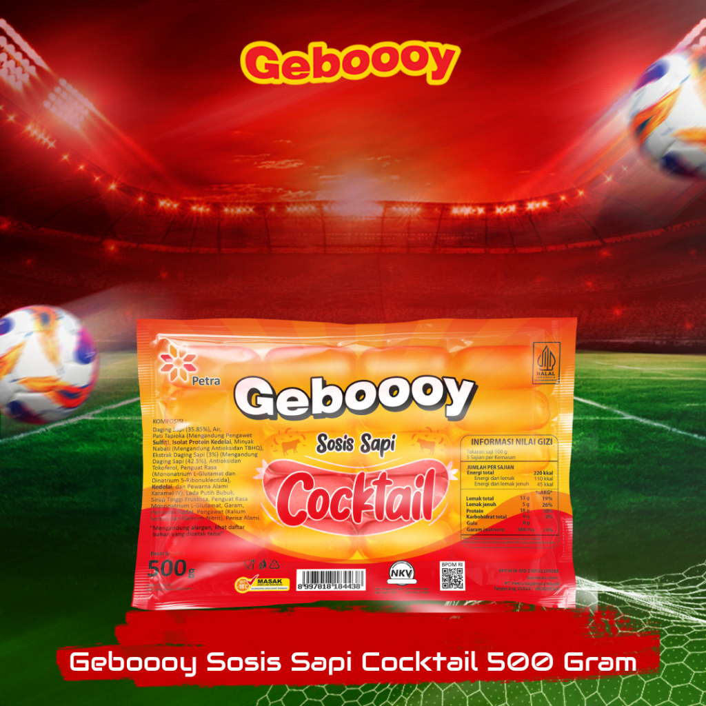 

Geboooy Sosis Sapi Cocktail 500 Gram