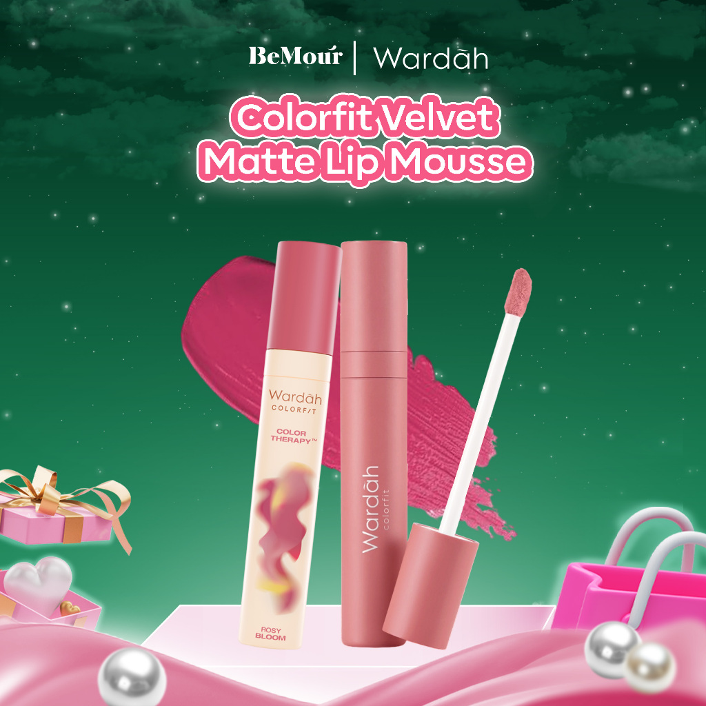 WARDAH - COLORFIT VELVET MATTE LIP MOUSSE ( 4 g ) - Lip Cream Long Lasting Waterproof Blurry Effect
