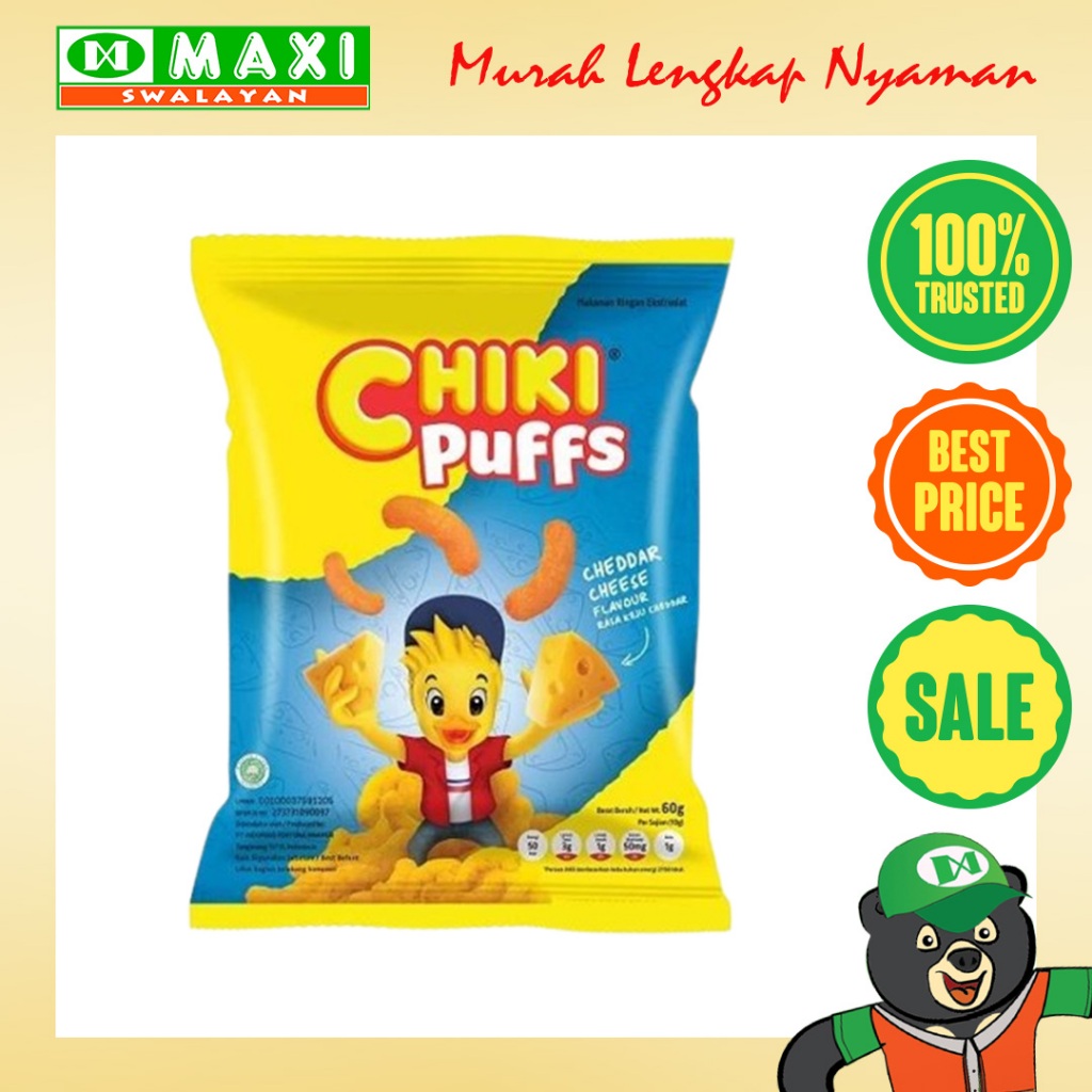 

CHIKI Puffs Cheedar Cheese Rasa Keju 60 GR / Chiki Puff Keju