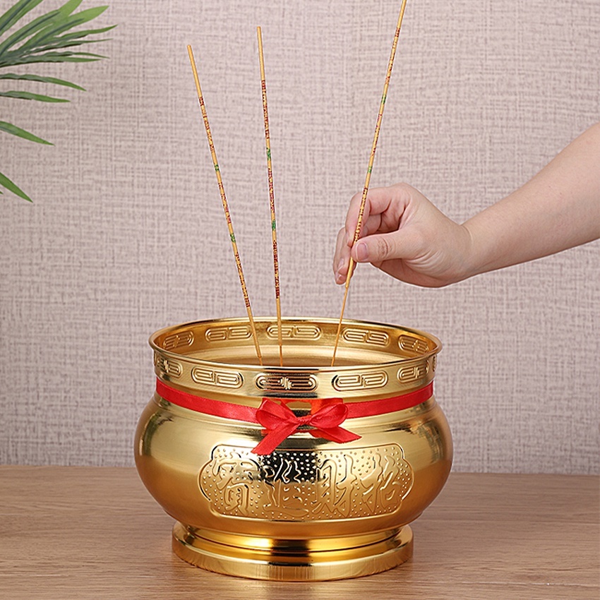 3 5 5 Hiolo Tempat Bakar Dupa Hio Kuningan Emas Kecil Keberuntungan Fengshui Cina Untuk Rumah