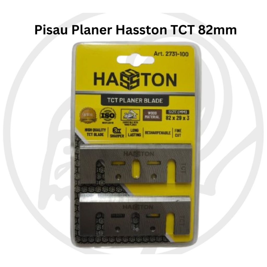 Hasston Mata Planer Blade TCT Mata Planer Kayu TCT 82mm Mata Pisau Mesin Serut Kayu TCT Original