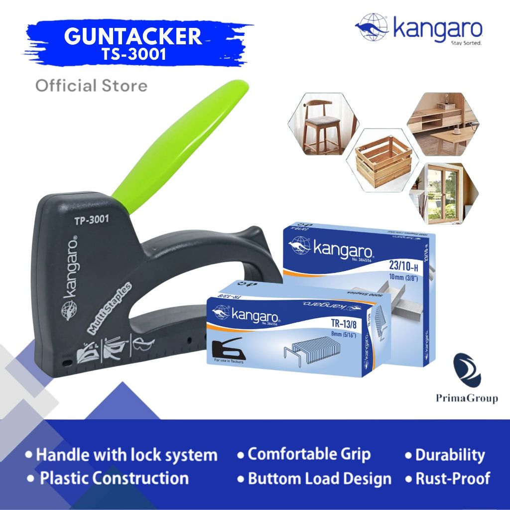 

Guntacker TS-3001/Y Kangaro / Alat Stapler Tembak Kayu / Multi Staples Guntacker TS 3001/Y / Stapler Tembak Jok Kulit Motor / Gun Tacker TP-3001/Y KANGARO