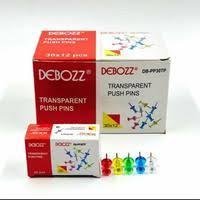 [1 PACK] PUSH PIN , PAKU MADING , PAKU GABUS TRANSPARANT , PAKU MADING TRANSPARANT DEBOZZ