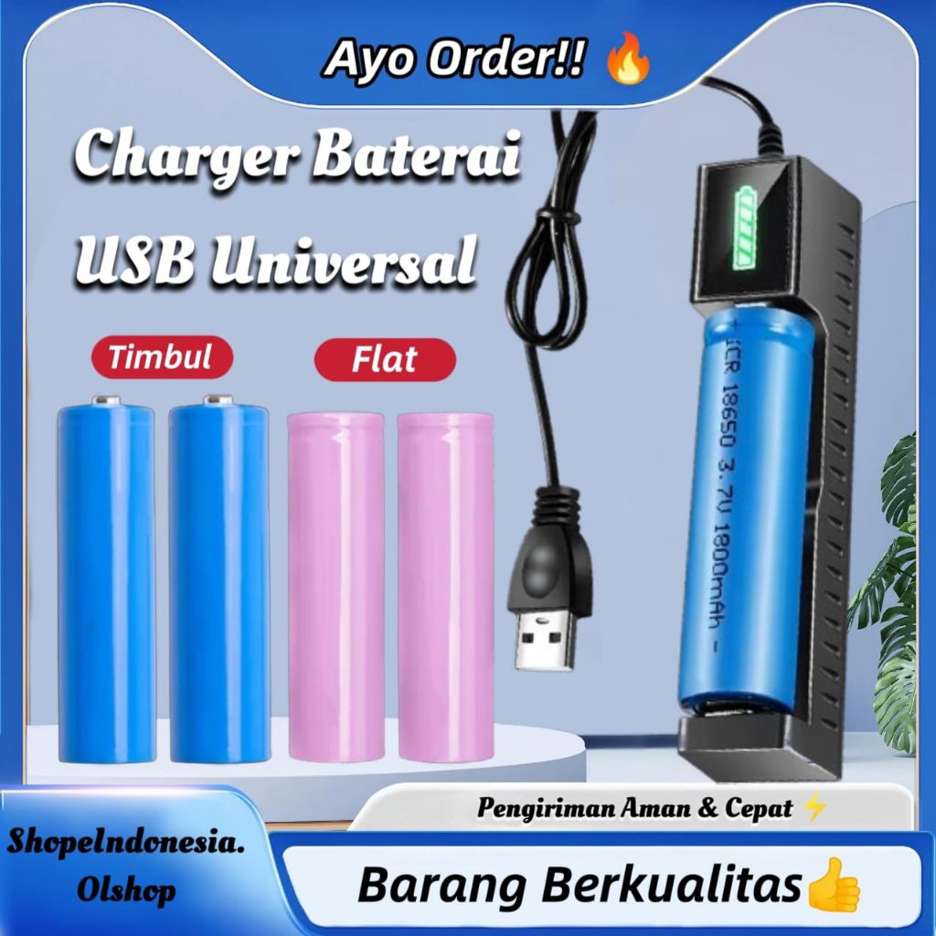 Casan Baterai/Charger Untuk Baterai/ Casan Senter Elektronik
