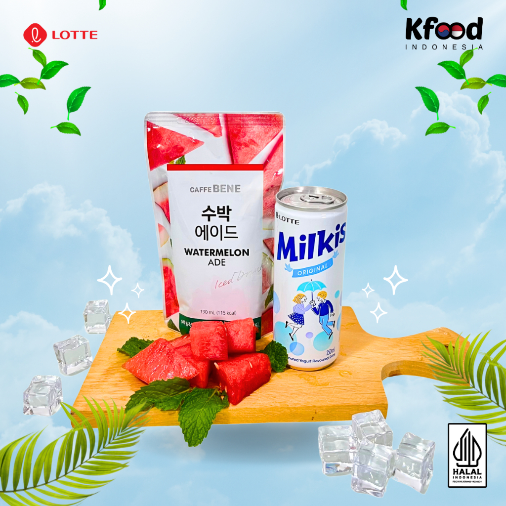 

Kfoodind - Milkis Soda + Caffebene Watermelon Ade