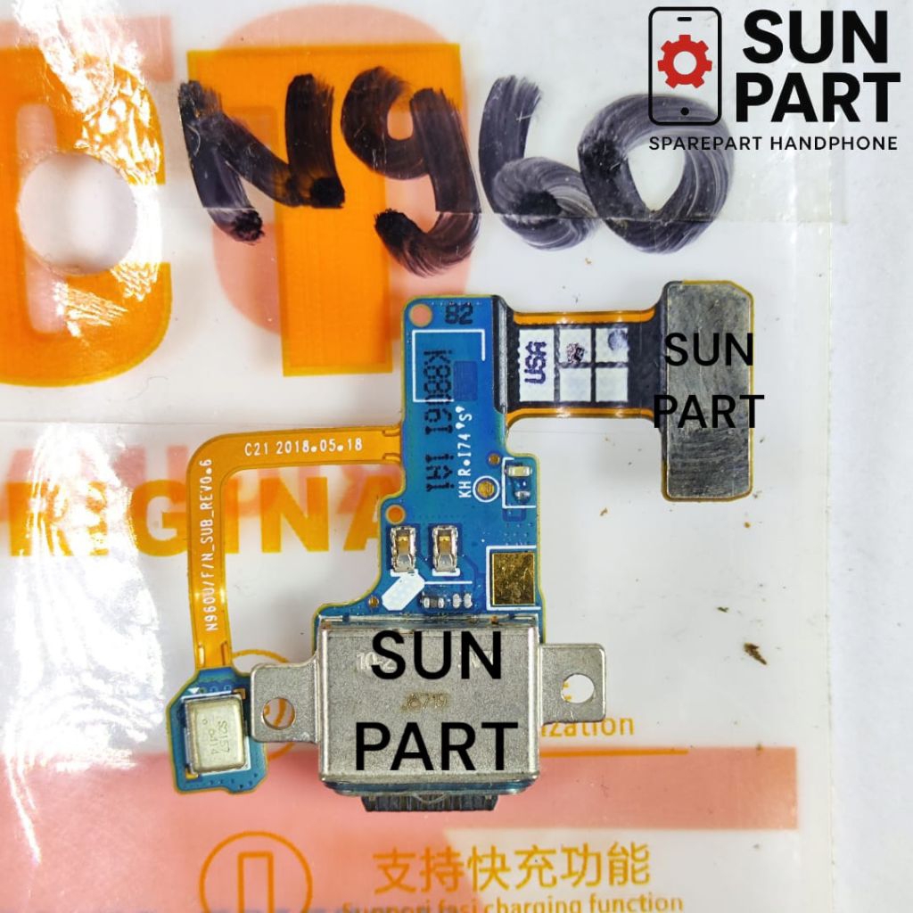 CT |  Flexible Charger + ic SAMSUNG NOTE 9 N960 / N960F ORIGINAL + MIC Full Komponen Aisi - Flexi Fl