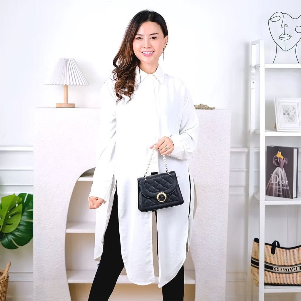 Rira tunik Bahan crinkle premium