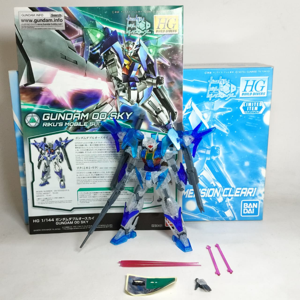 Limited Bandai Expo HGBD 00 Sky Clear / Gundam HG 1/144 2nd Sudah Rakit X003