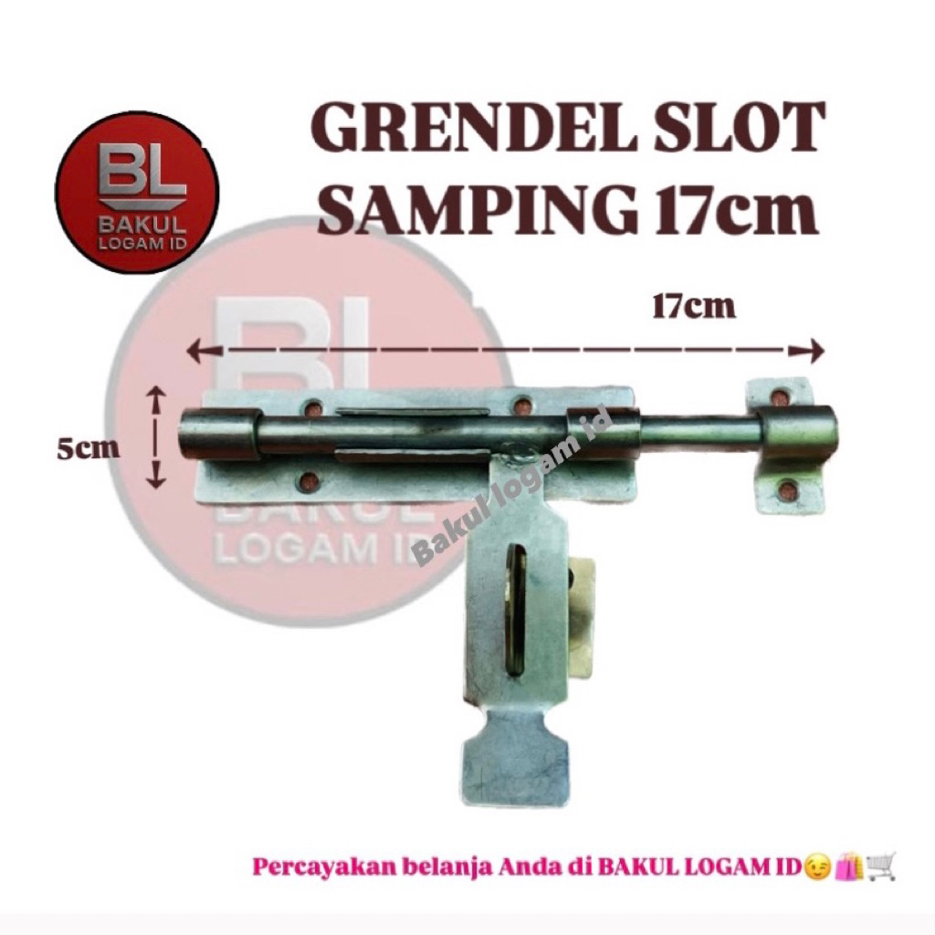 GRENDEL SLOT SAMPING PINTU BESI / KAYU