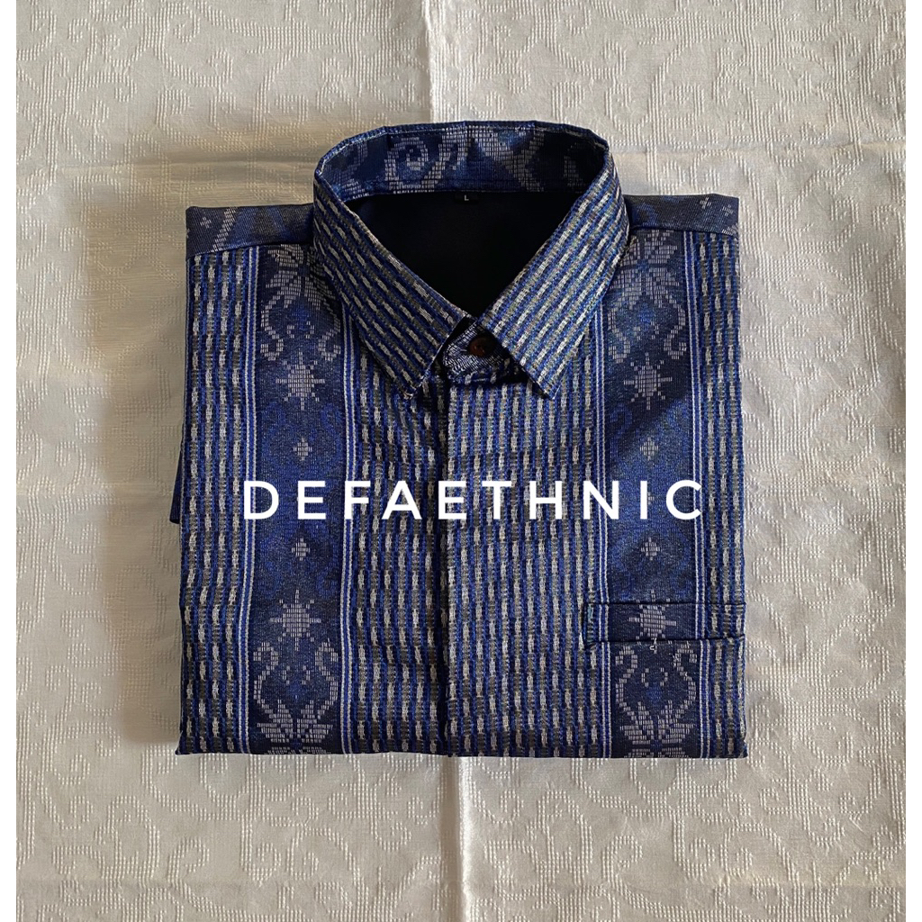 KEMEJA TENUN PRIA LENGAN PANJANG FULL FURING - KEMEJA TENUN PRIA BARON 2DIMENSI TERBARU