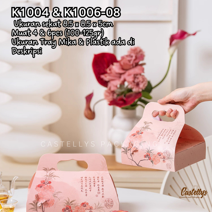 

Kotak Hampers Kue Bulan 100-125gr K1004-08 | K1006-08 Sekat 4 & 6 Kue Mooncake Tio Cui Pia Snowskin Pia Sanghai dll