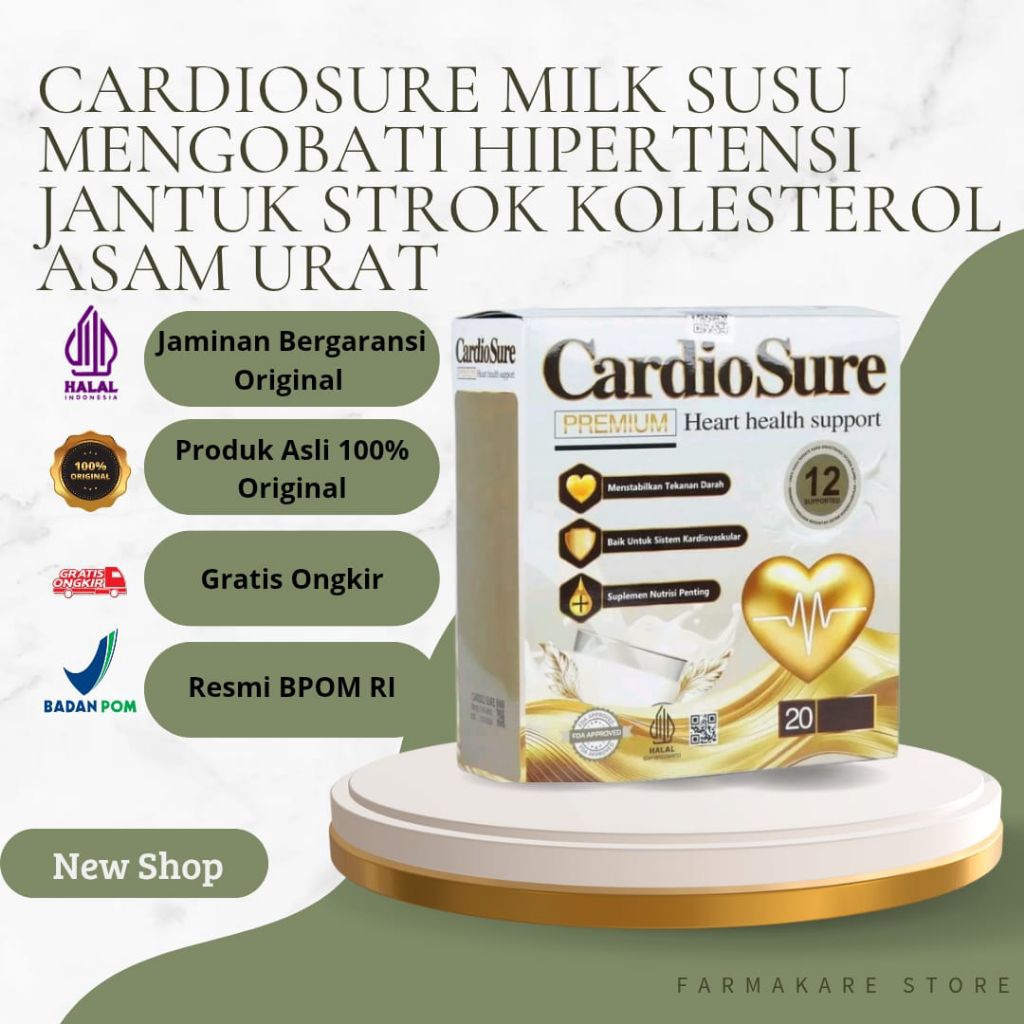 

CARDIOSURE MILK SUSU ASLI OBAT HIPERTENSI STROKE JANTUNG KOLESTEROL ASAM URAT